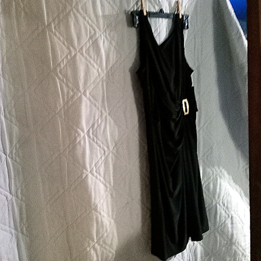 Chaps sexy black knee length sleeveless dress size XL